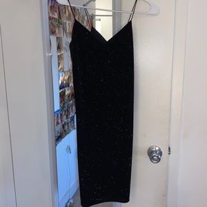 Glitter Black Mini Dress